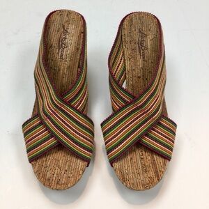 Lucky Brand Miller 2 Cork Wedge Platform Sandals